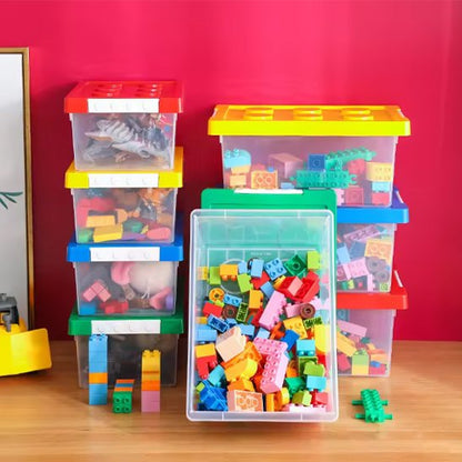 Boîte de rangement plastique colorée pour jouets