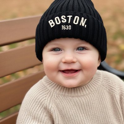 Bonnet bebe boston noir et bebe 