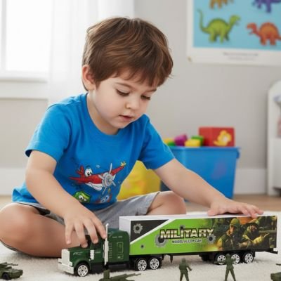 Camion jouet remorque détachable enfant