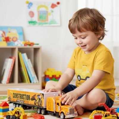 Camion jouet transporteur pour enfant dès 2 ans