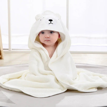 cape de bain douceur elegante ours blanc
