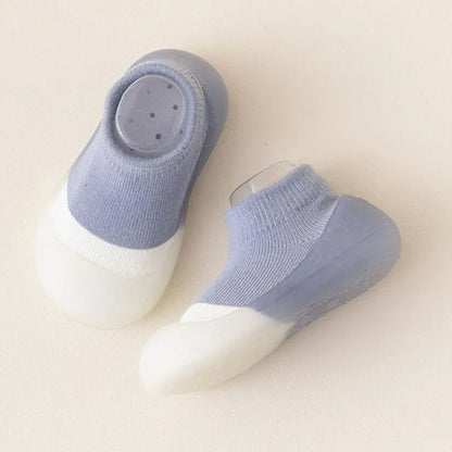 Chaussure pour bébé bleu de face