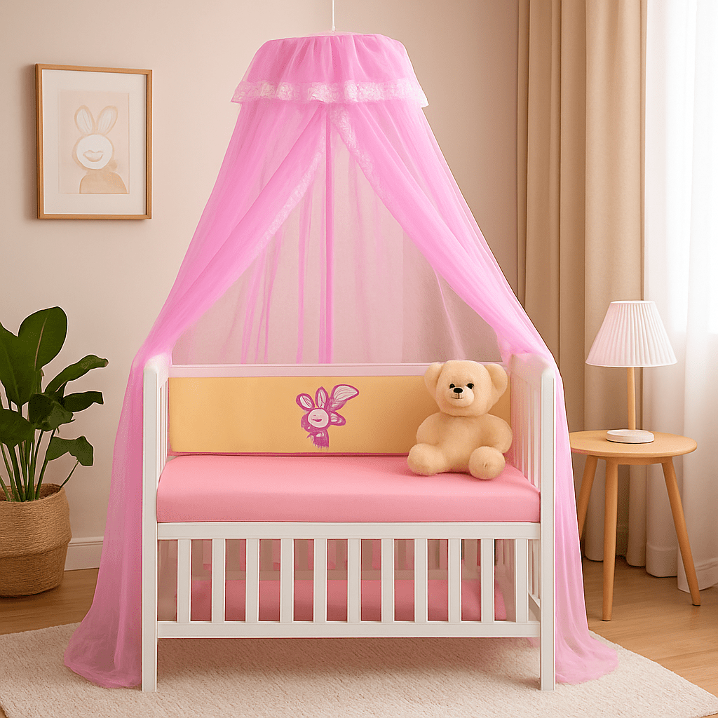 ciel de lit bebe rose