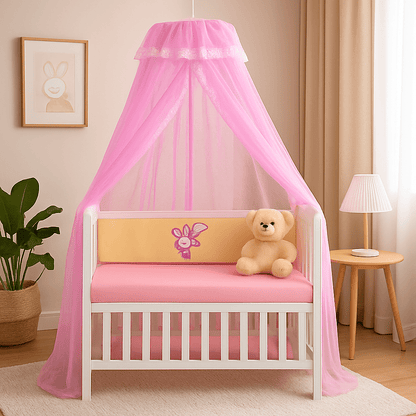 ciel de lit bebe rose