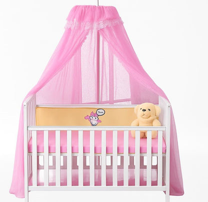 Ciel de lit bébé fille rose