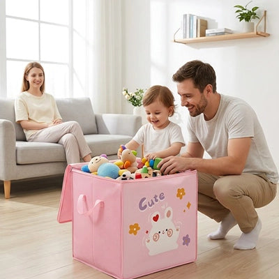 coffre à jouets enfant avec papa et maman