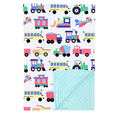 couverture bebe et plusieurs vehicule d'ingenierie