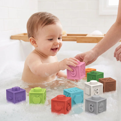 Cube à empiler bébé avec papa