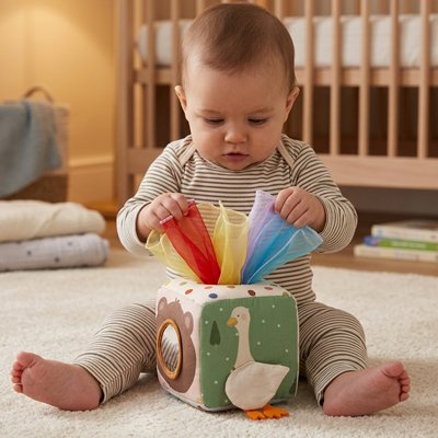 Cube bébé enfant joue assis