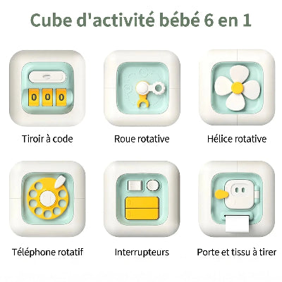 Cube d'activité bébé 6 activités