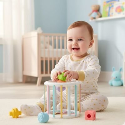 Cube de manipulation bébé formes colorées