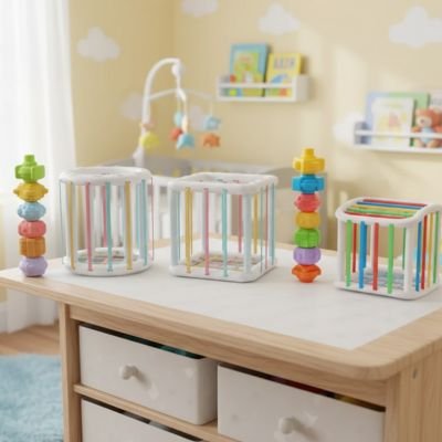 Cube de manipulation bébé Montessori