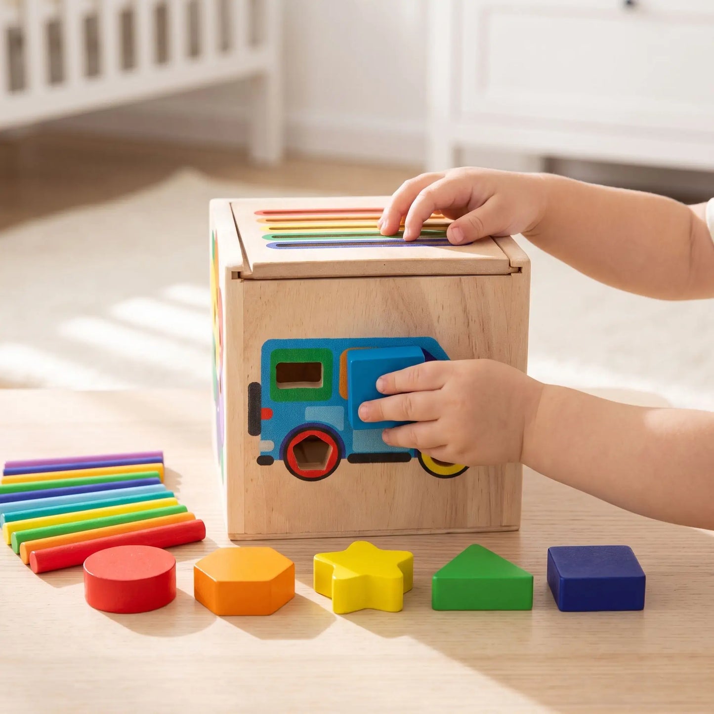 Cube Montessori formes à insérer