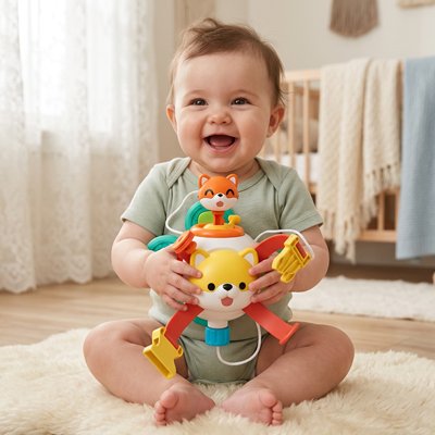 Cube motricité bébé renard activités sensorielles