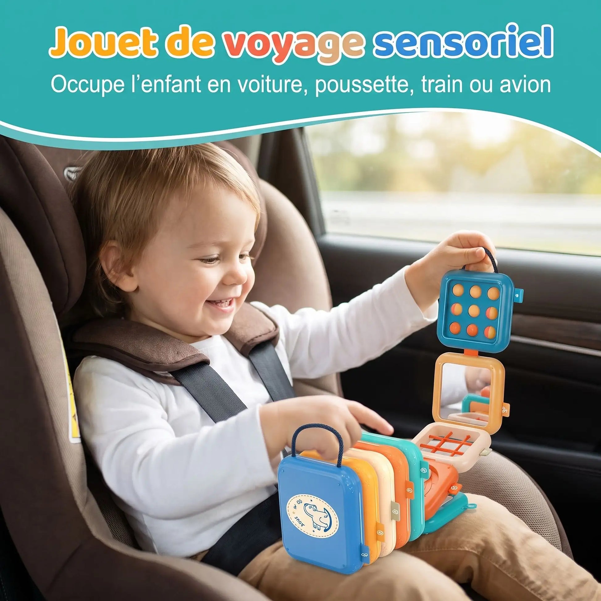 Cube sensoriel jouet de voyage