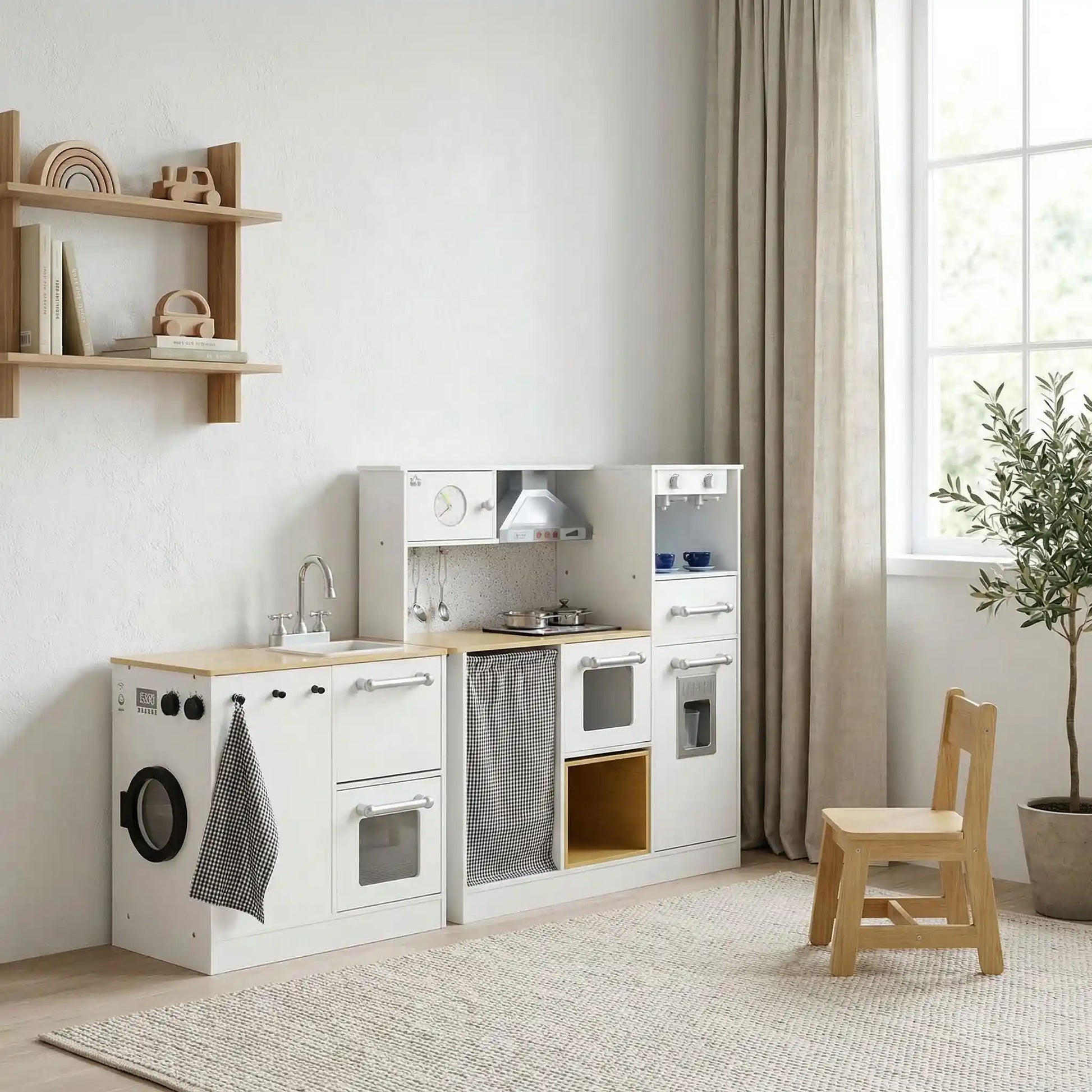 cuisine en bois enfant bords arrondis securite