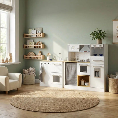 cuisine en bois enfant dans chambre enfant