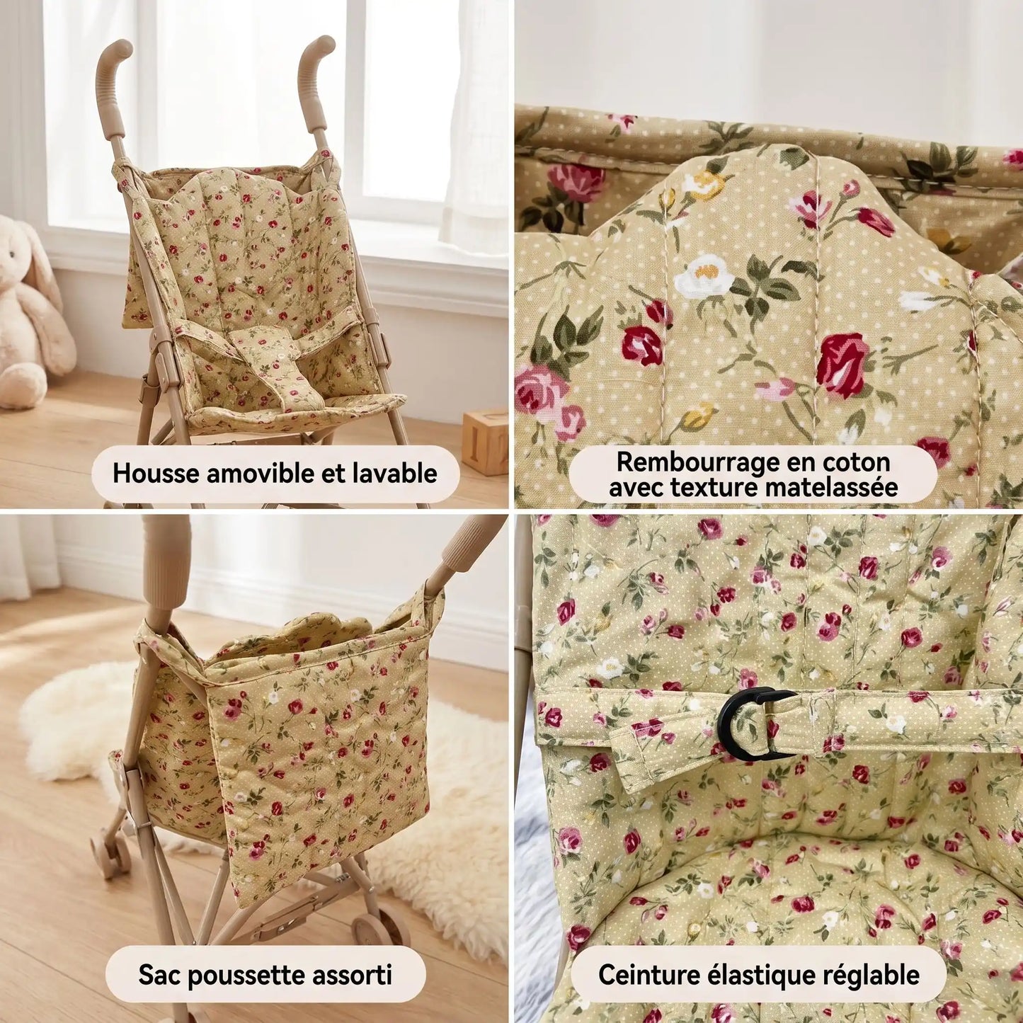 Détails poussette poupée