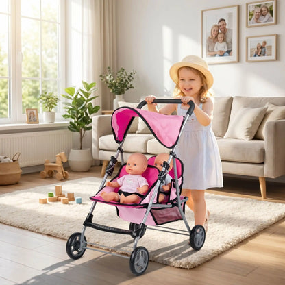Double poussette jouet pour poupées