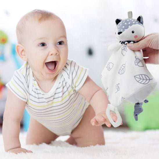 doudou pour bebe doux naturel renard avec bebe