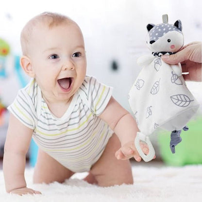 doudou pour bebe doux naturel renard avec bebe