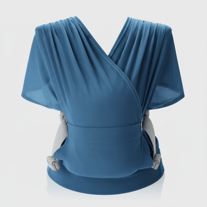 echarpe de portage confort ergonomique bleu