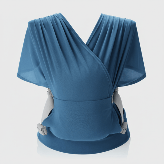 echarpe de portage confort ergonomique bleu