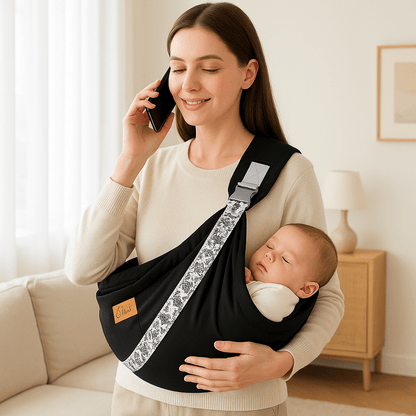 echarpe porte bebe nid doux noir