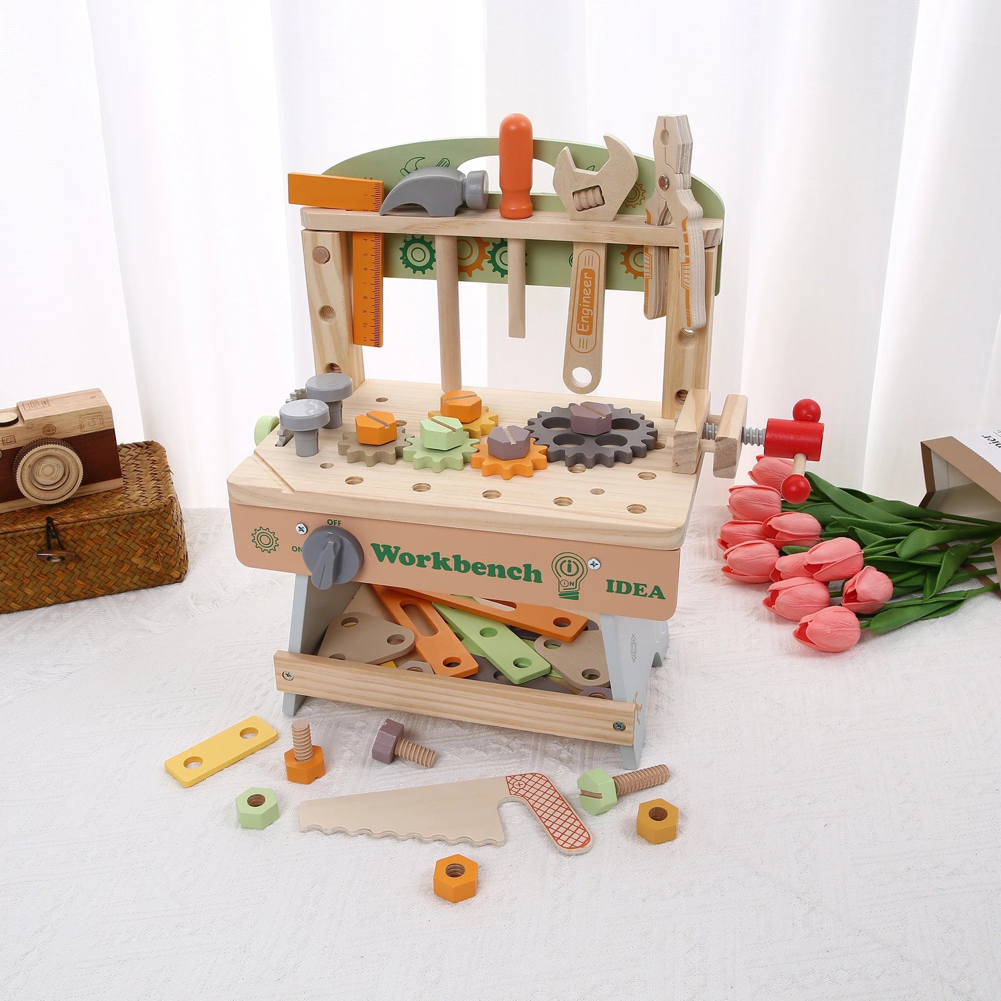 établi en bois enfant complet