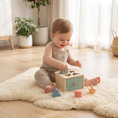 Cube en Bois pour Bébé | Jeu de Tri Montessori