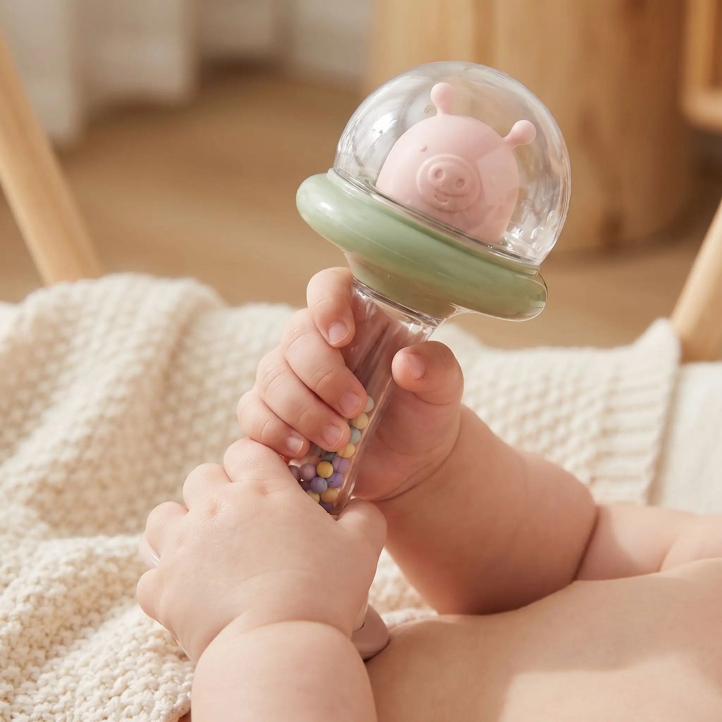 hochet bébé 3 mois cochon