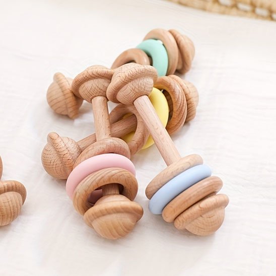 hochet bois bebe montessori