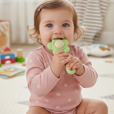 hochet dentition bébé pour soulager les gencives sensibles