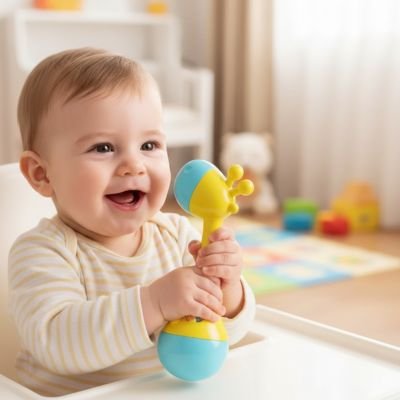 hochet motricité bébé girafe et enfant