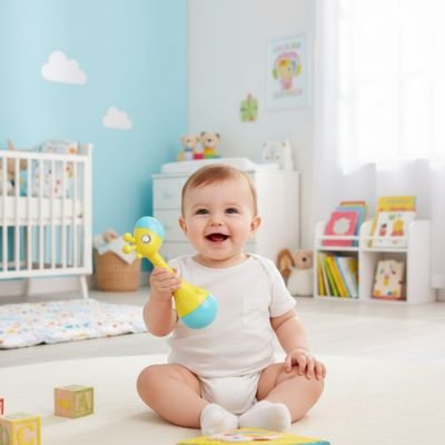 hochet motricité bébé girafe