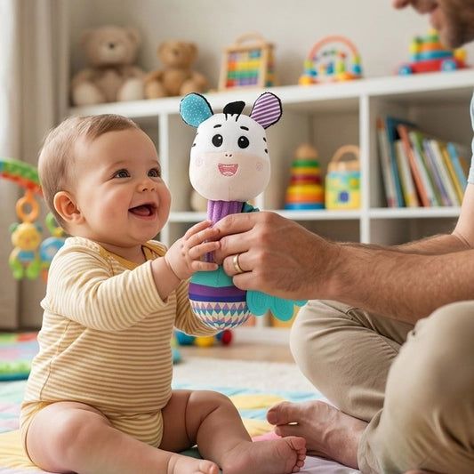 Hochet motricité bébé zèbre
