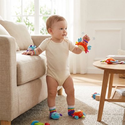 hochet pied main bébé stimulation mouvement bébé