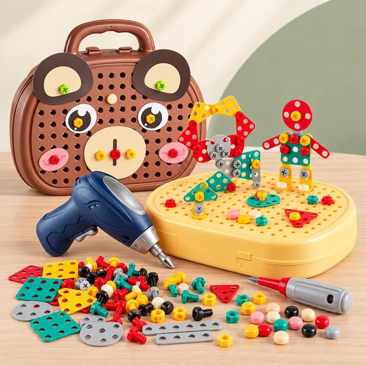 Jeu de construction avec visseuse enfant