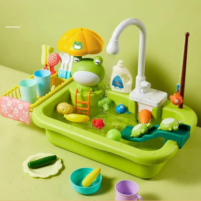 Jeu cuisine enfant grenouille avec eau
