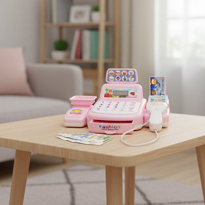 jeu de caisse enregistreuse enfant bleu famille