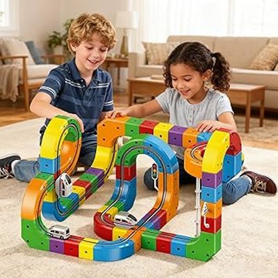 jeu de construction aimanté et enfants