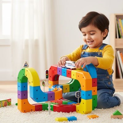 jeu de construction aimanté train dés 3 ans