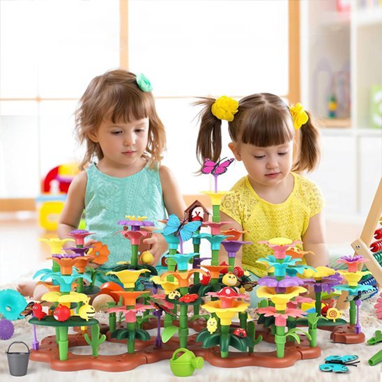 jeu de construction créatif dans le salon