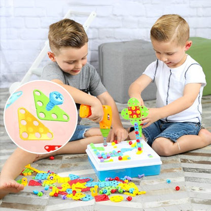 Jeu de construction avec deux fréres