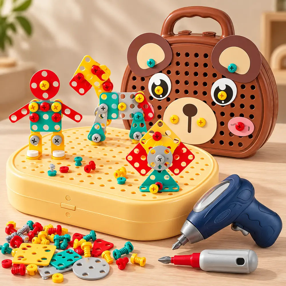 Créations avec jeu de construction enfant