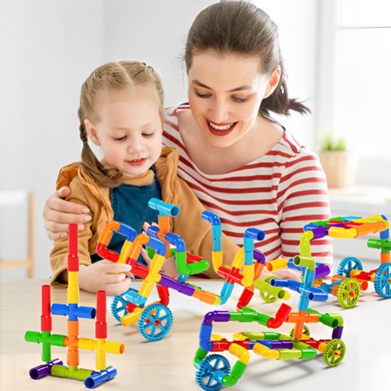 Jeux de construction maman et fille