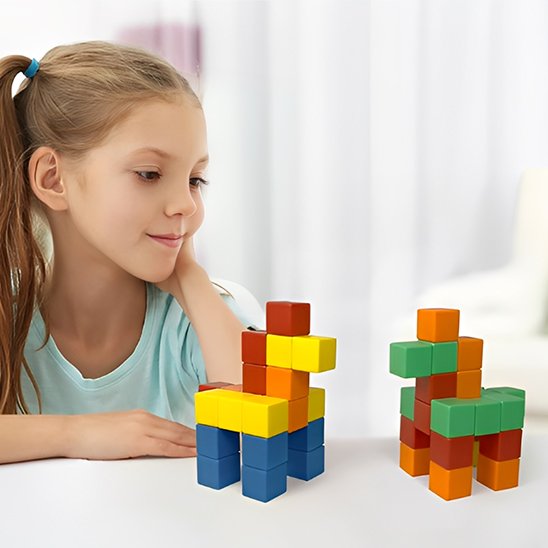 Jeu de construction magnétique fille