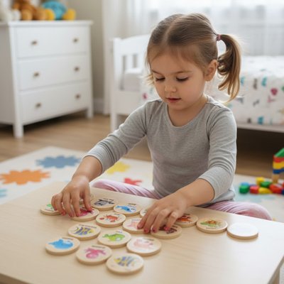 Jeu éducatif mémoire bébé motricité fine Montessori