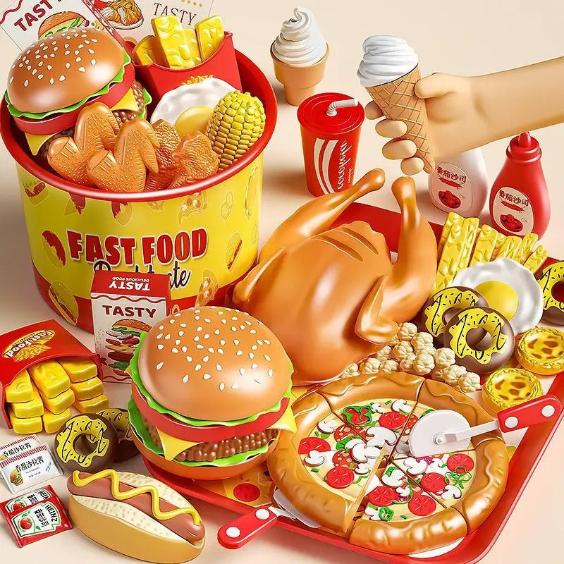 Jeu fast-food enfant avec accessoires