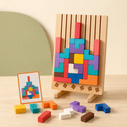 Jeu de logique enfant en bois